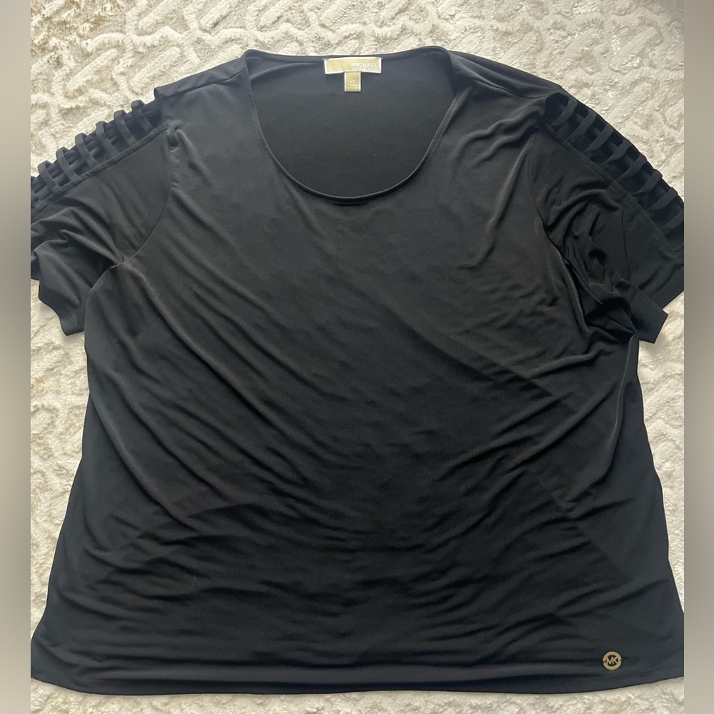 Michael Kors Black Short Sleeve Top